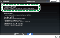 A kezelőpanel ismertetése