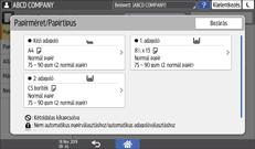 A kezelőpanel ismertetése
