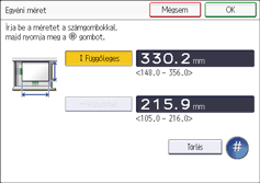 A kezelőpanel ismertetése