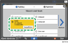 A kezelőpanel ismertetése
