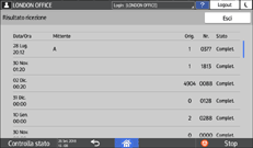 Illustrazione della schermata sul pannello di controllo