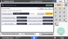 Illustrazione della schermata sul pannello di controllo