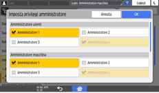 Illustrazione della schermata sul pannello di controllo