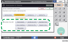 Illustrazione della schermata sul pannello di controllo