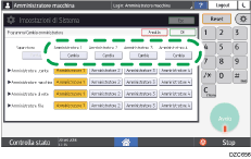 Illustrazione della schermata sul pannello di controllo