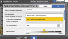 ilustracja ekranu panela operacyjnego