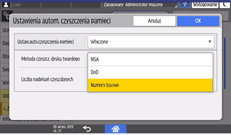 ilustracja ekranu panela operacyjnego
