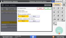 ilustracja ekranu panela operacyjnego