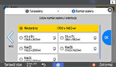 ilustracja ekranu panela operacyjnego