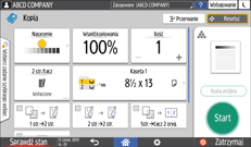 ilustracja ekranu panela operacyjnego