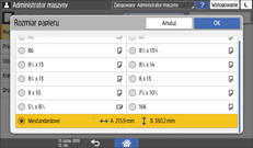 ilustracja ekranu panela operacyjnego
