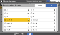 ilustracja ekranu panela operacyjnego