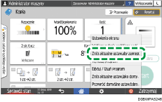 ilustracja ekranu panela operacyjnego