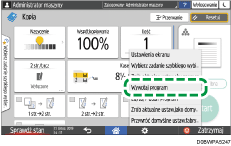 ilustracja ekranu panela operacyjnego