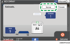 ilustracja ekranu panela operacyjnego