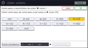 ilustracja ekranu panela operacyjnego