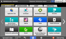 ilustracja ekranu panela operacyjnego