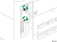 Ilustração da retaguarda do equipamento