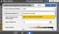 İşletim paneli ekran görseli