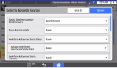 İşletim paneli ekran görseli