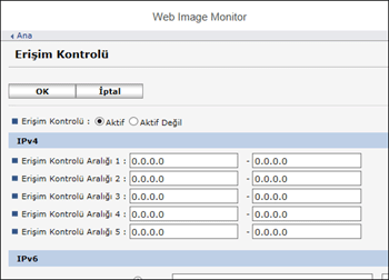 Ağ tarayıcısı ekranı resmi
