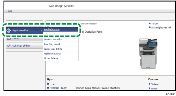 Ağ tarayıcısı ekranı resmi
