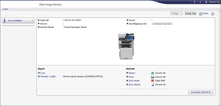 Ağ tarayıcısı ekranı resmi