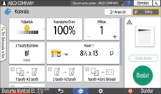 İşletim paneli ekran görseli