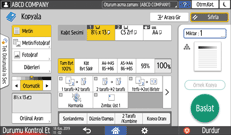 İşletim paneli ekran görseli