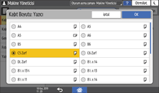 İşletim paneli ekran görseli