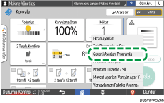 İşletim paneli ekran görseli