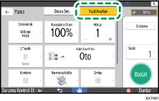 İşletim paneli ekran görseli