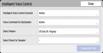 Operation panel screen illustration