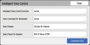 Operation panel screen illustration