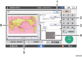 已编号的操作面板画面插图