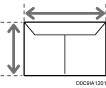 Illustration of measuring the size of an envelope