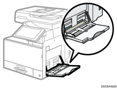 Main unit and bypass tray illustration