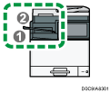 Illustration of output tray