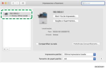 Ilustração da tela do driver