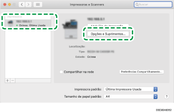 Ilustração da tela do driver