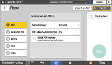 Operation panel screen illustration