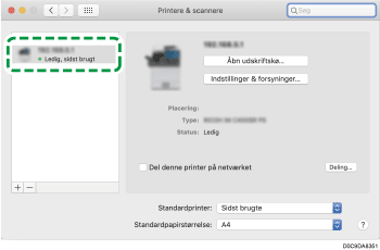 Illustration af driverskærmbillede