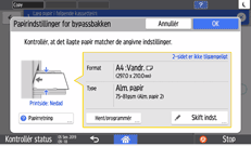 Operation panel screen illustration