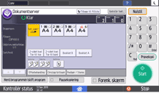 Operation panel screen illustration