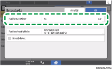 Operation panel screen illustration