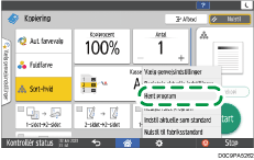 Operation panel screen illustration