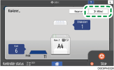Operation panel screen illustration