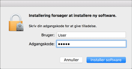 Illustration af driverskærmbillede