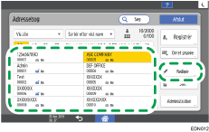 Operation panel screen illustration