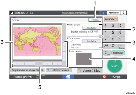 Nummerierte Abbildung Bedienfeld-Bildschirm